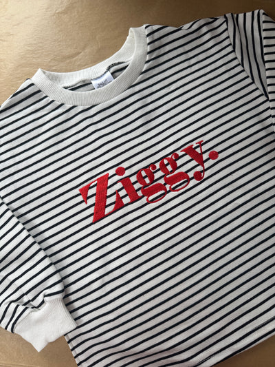 Personalised Classic Striped Slouch kids Sweater