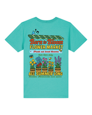 Born to bloom flower market organic kids tee