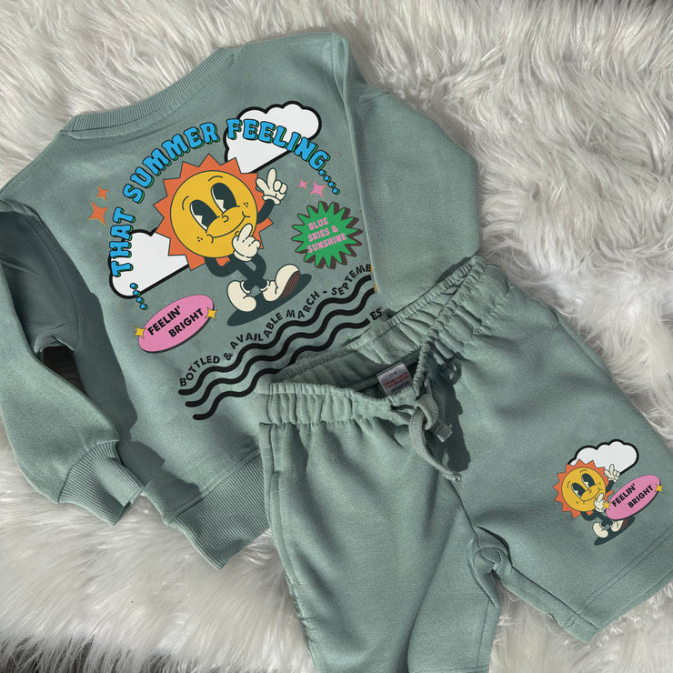 Summer feeling British Summer Sweater & Shorts set