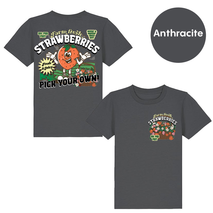 Pick your own Strawberries - organic/Stripe t-shirt (adults and kids)