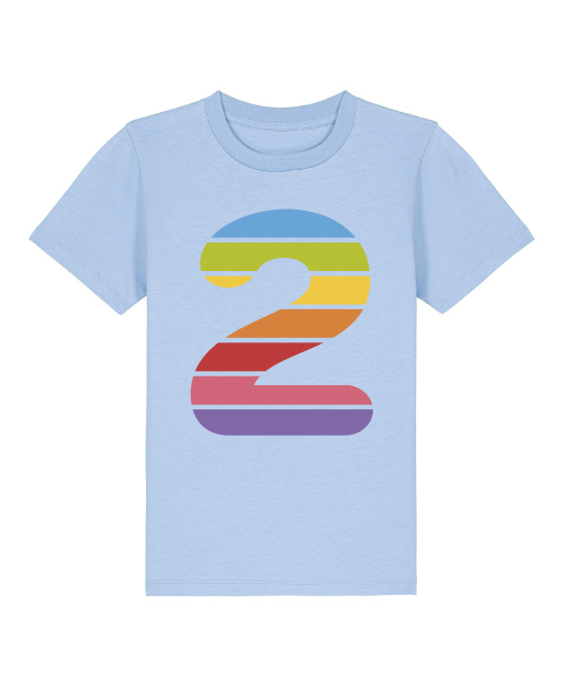 baby blue second birthday top