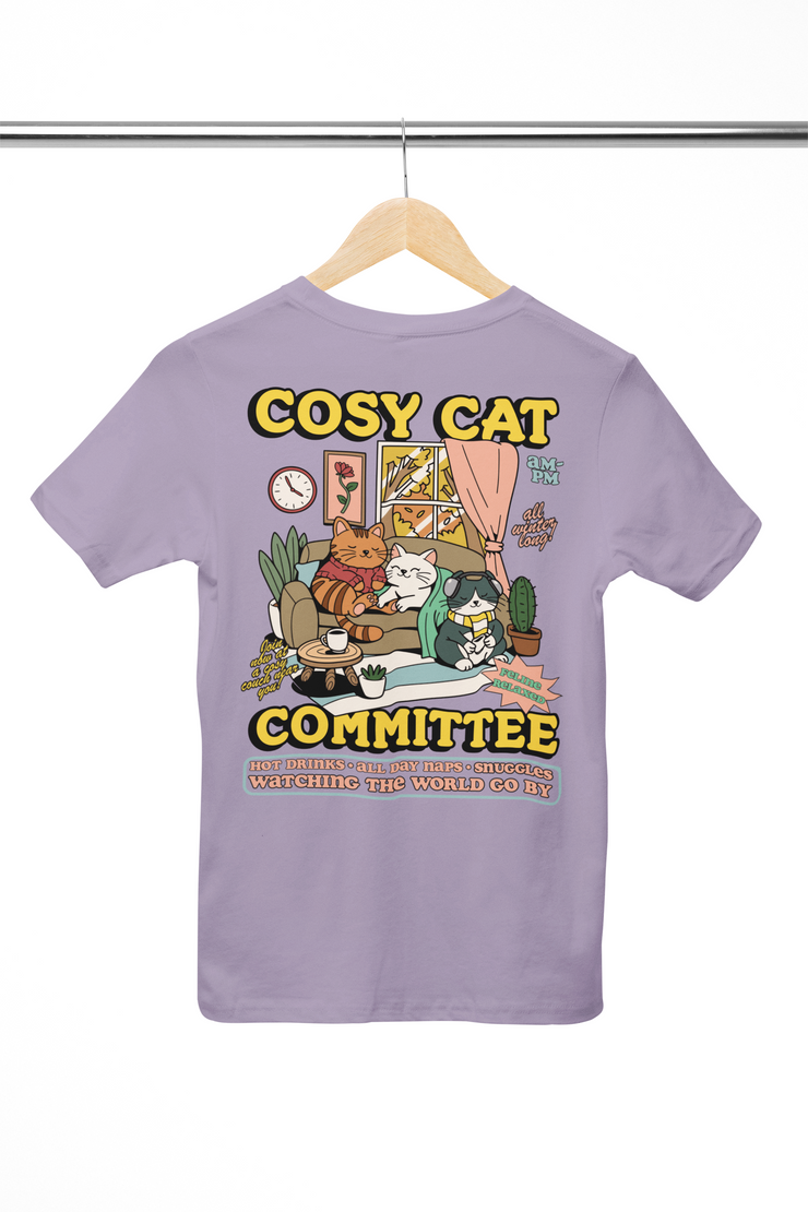 Cosy Cat committee (adult) organic t-shirt