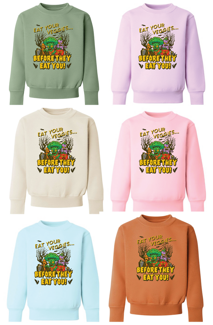 Eat your veggies adult and kids sweater