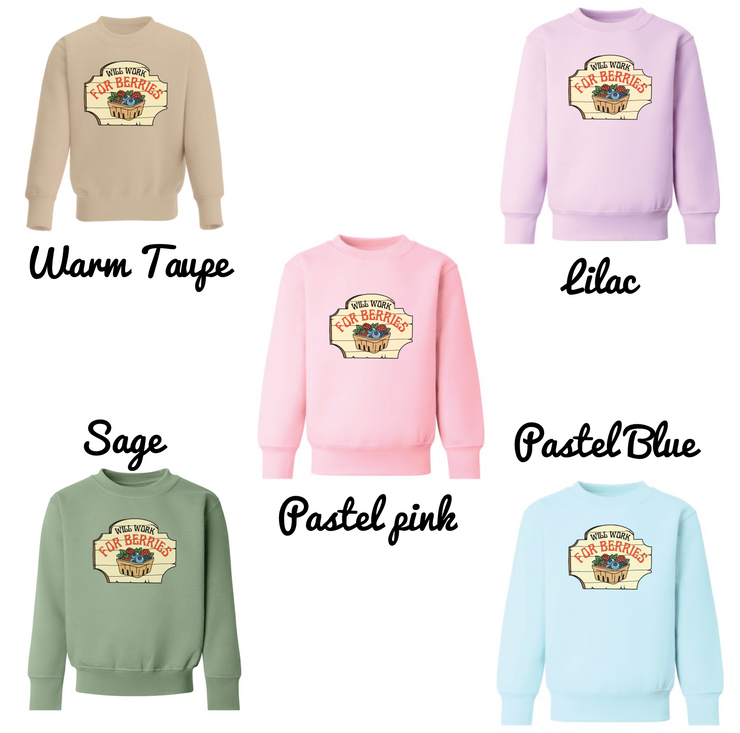Will work for Berries (adult and kids) sweater