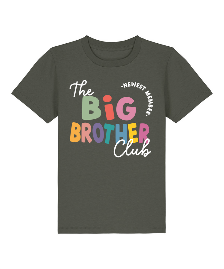 Big/ little sibling club organic kids tee