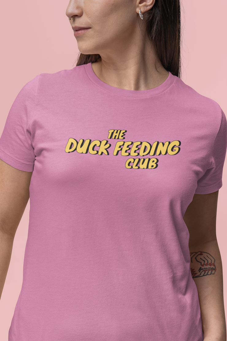 Duck feeding adults t-shirt