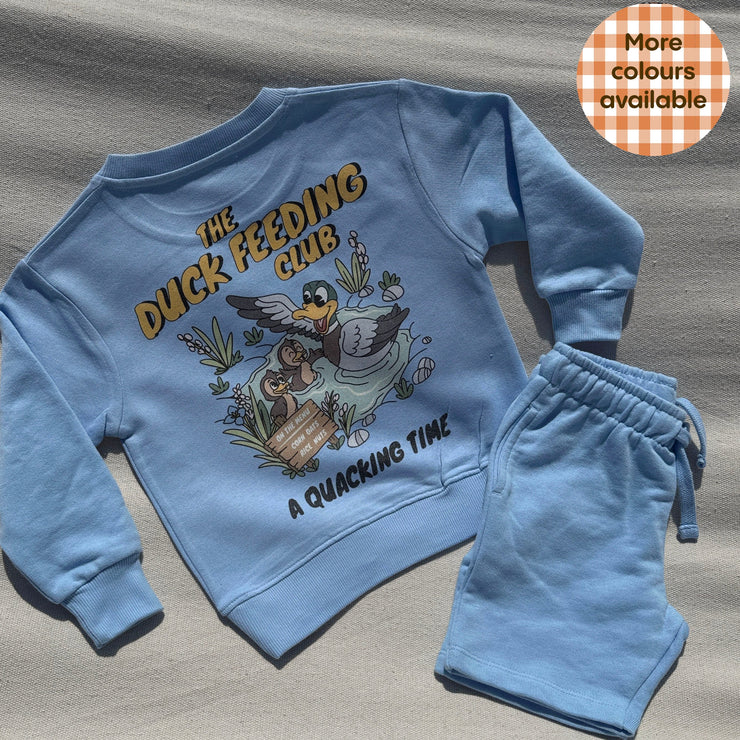 The Duck Feeding Club British Summer Sweater & Shorts set