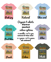 Born to bloom flower market organic kids tee