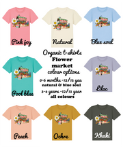Born to bloom flower market organic kids tee