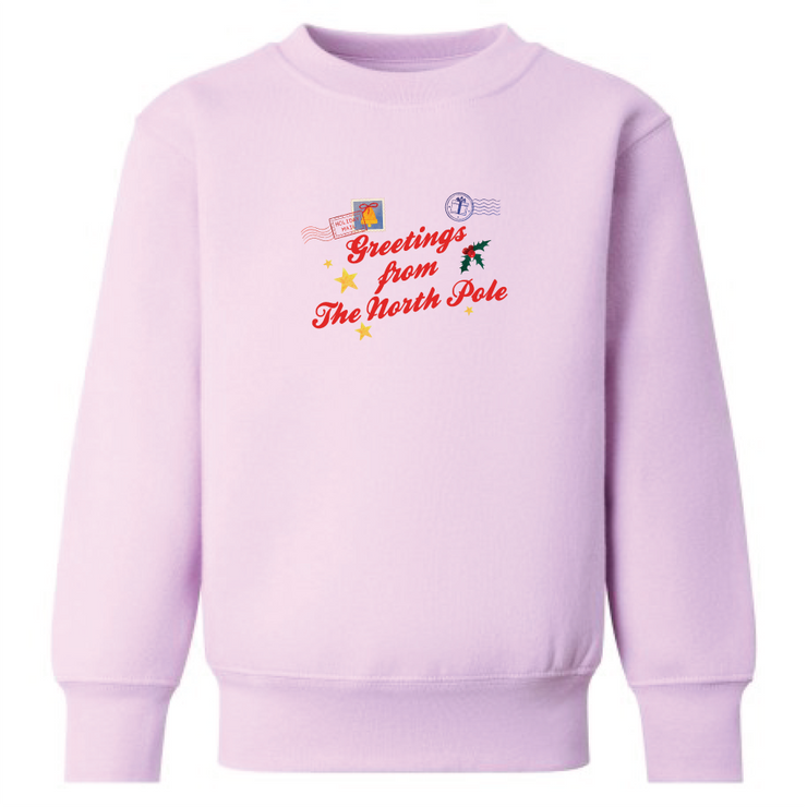 Greetings from the North Pole Sweatshirt (kids and adults)