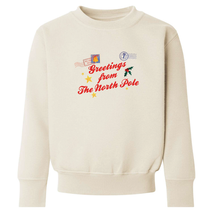 Greetings from the North Pole Sweatshirt (kids and adults)