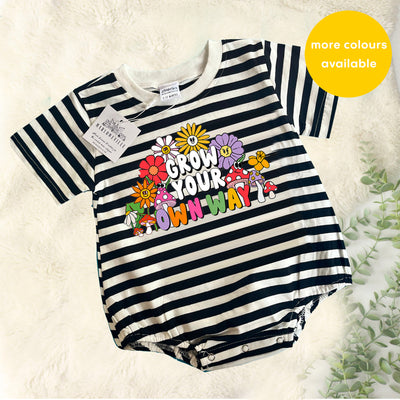 Grow Your Own Way Striped Romper