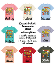Lemonade stand organic kids tee