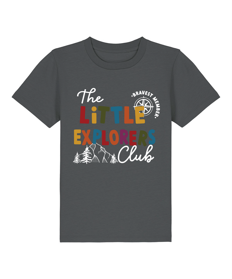Explorer Club slogan kids organic t-shirt