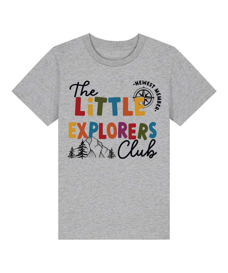 Explorer Club slogan kids organic t-shirt