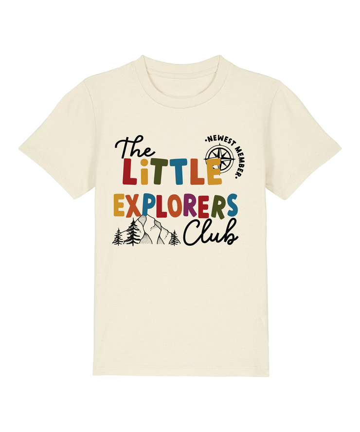 Explorer Club slogan kids organic t-shirt