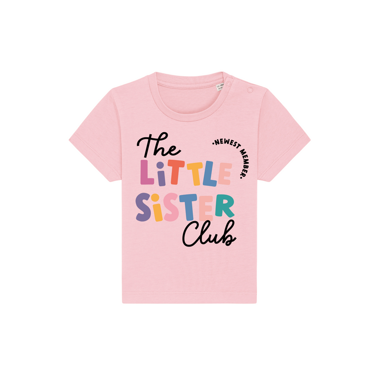 Big/ little sibling club organic kids tee
