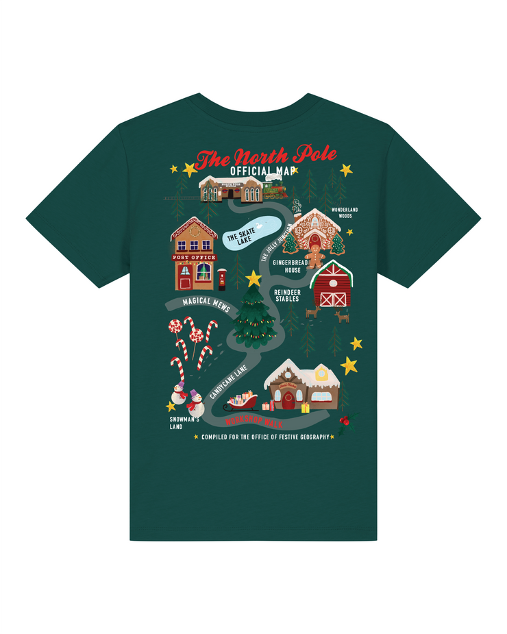 Greetings from north pole (adult & Kids) organic t-shirt