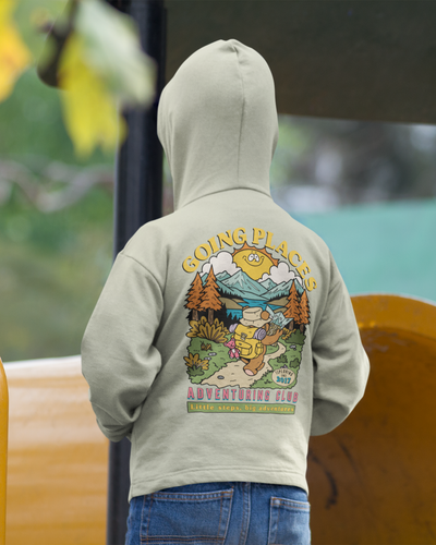 Going places adventure club kids hoodie zip & pullover