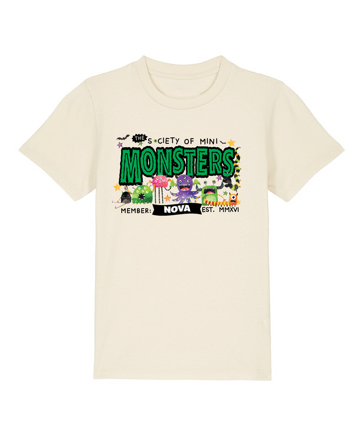 Monster society personalised Halloween Kids T-Shirt