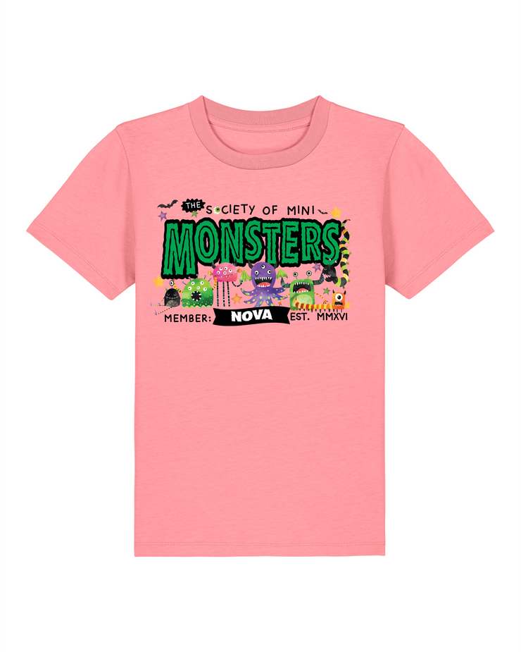 Monster society personalised Halloween Kids T-Shirt