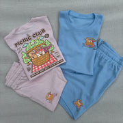 The picnic club shorts and t-shirt kids co-ord