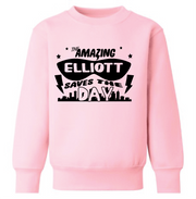 Personalised Super Hero Kids Sweater