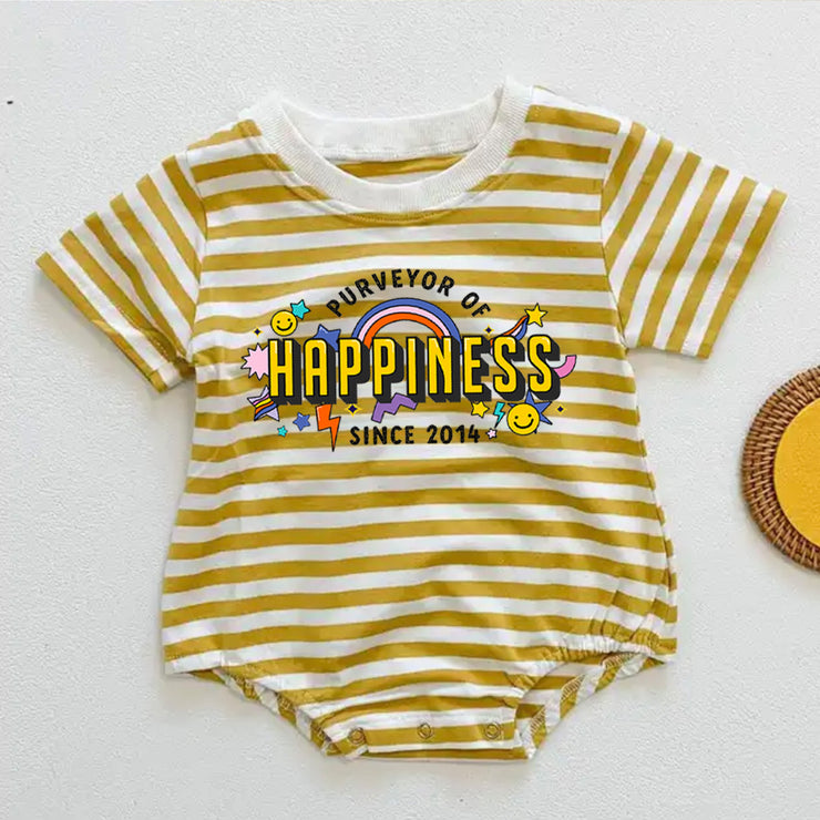 Purveyor of Happiness Striped Romper