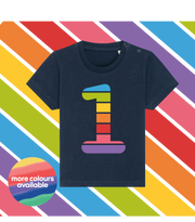 1st birthday t shirt- rainbow birthday