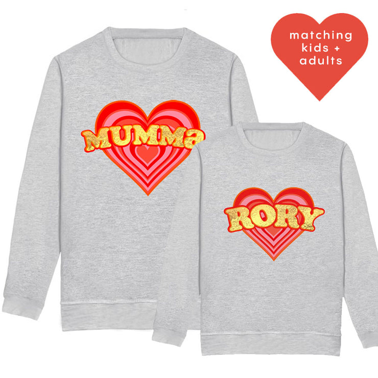Retro Heart Adults/Kids Sweater