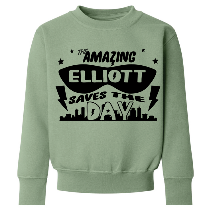 Personalised Super Hero Kids Sweater