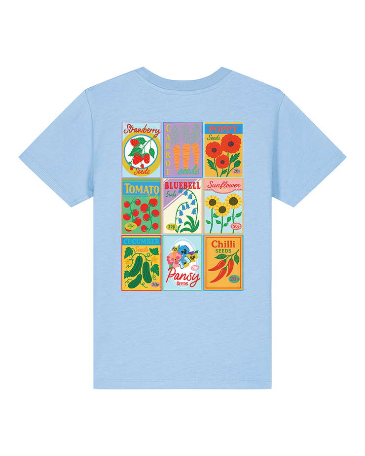 Sow much to love seed packet organic tee adults & kids