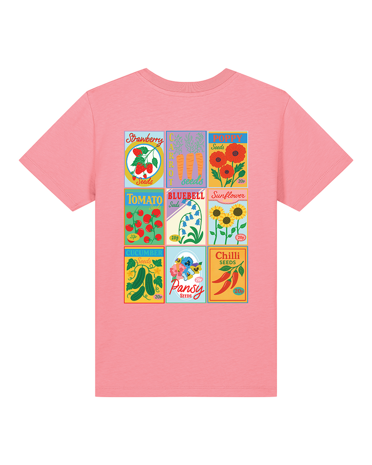Sow much to love seed packet organic tee adults & kids