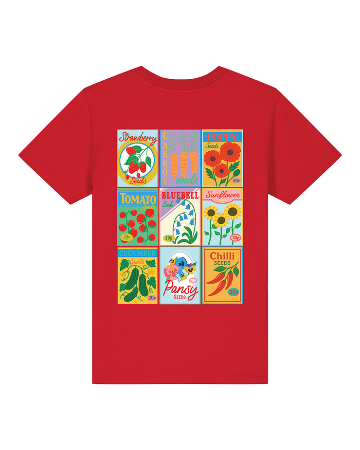 Sow much to love seed packet organic tee adults & kids