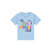Big/ little sibling club organic kids tee