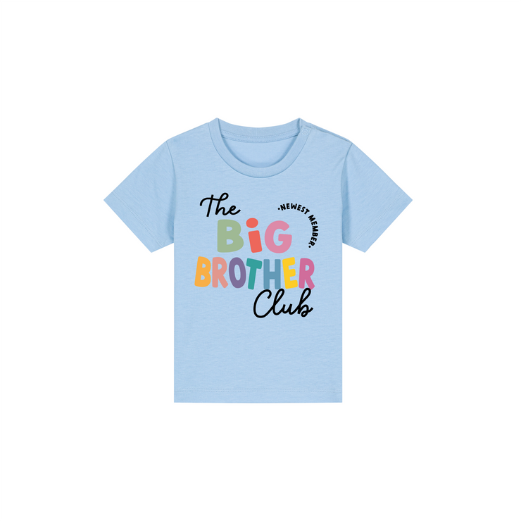 Big/ little sibling club organic kids tee