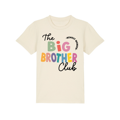 Big/ little sibling club organic kids tee