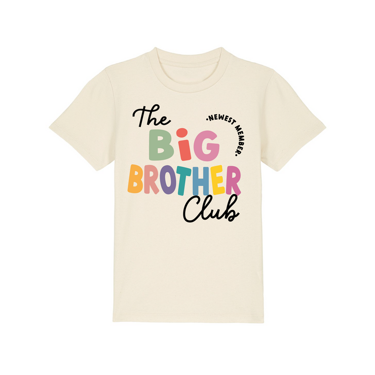 Big/ little sibling club organic kids tee