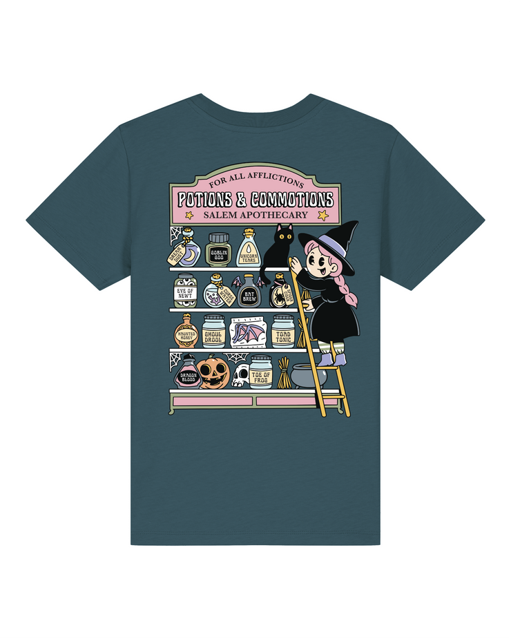 Potions and commotions (adult & Kids) organic t-shirt