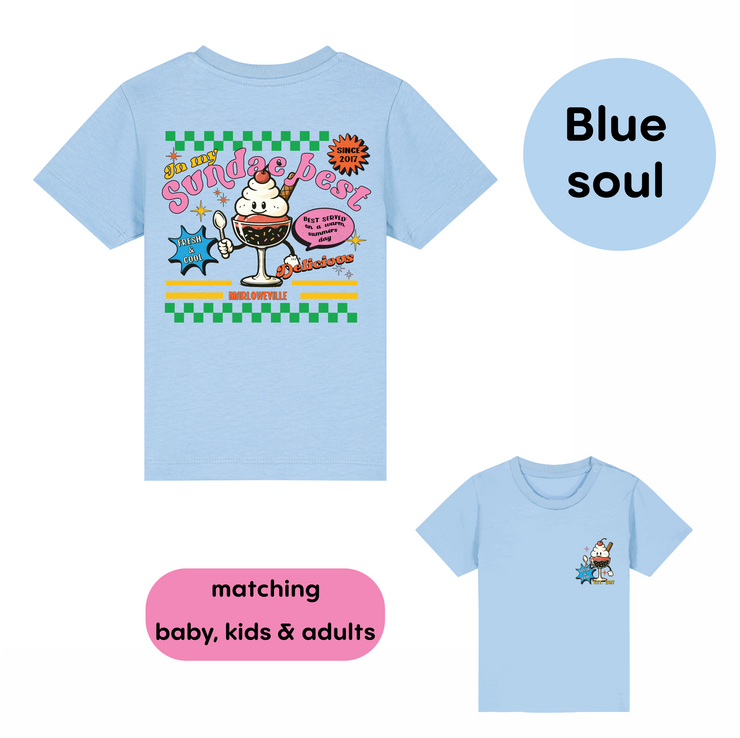 Sundae Best - organic/Stripe t-shirt (adults and kids)