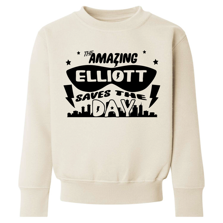 Personalised Super Hero Kids Sweater