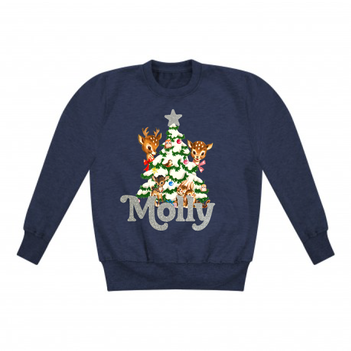 Vintage tree personalised Sweatshirt (kids & adults)