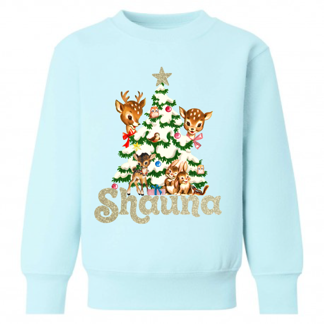 Vintage tree personalised Sweatshirt (kids & adults)