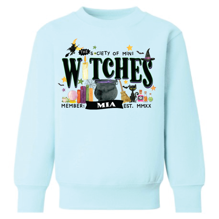 Witches Society (personalised) Kids Halloween Sweatshirt/ Hoodie