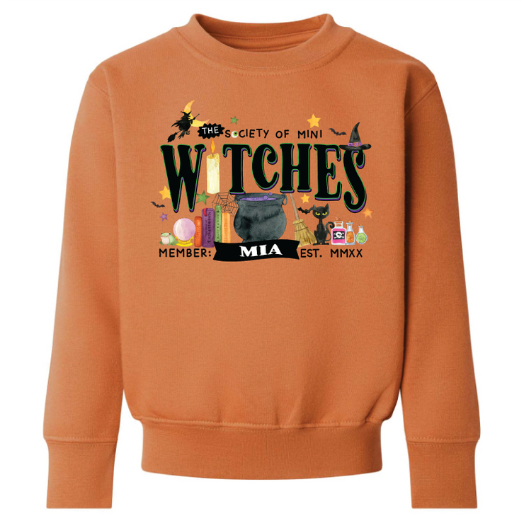 Witches Society (personalised) Kids Halloween Sweatshirt/ Hoodie