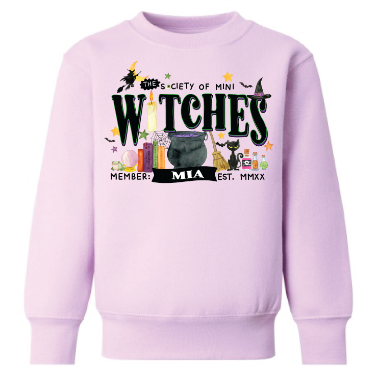 Witches Society (personalised) Kids Halloween Sweatshirt/ Hoodie