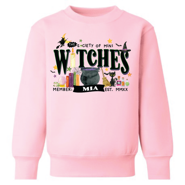 Witches Society (personalised) Kids Halloween Sweatshirt/ Hoodie