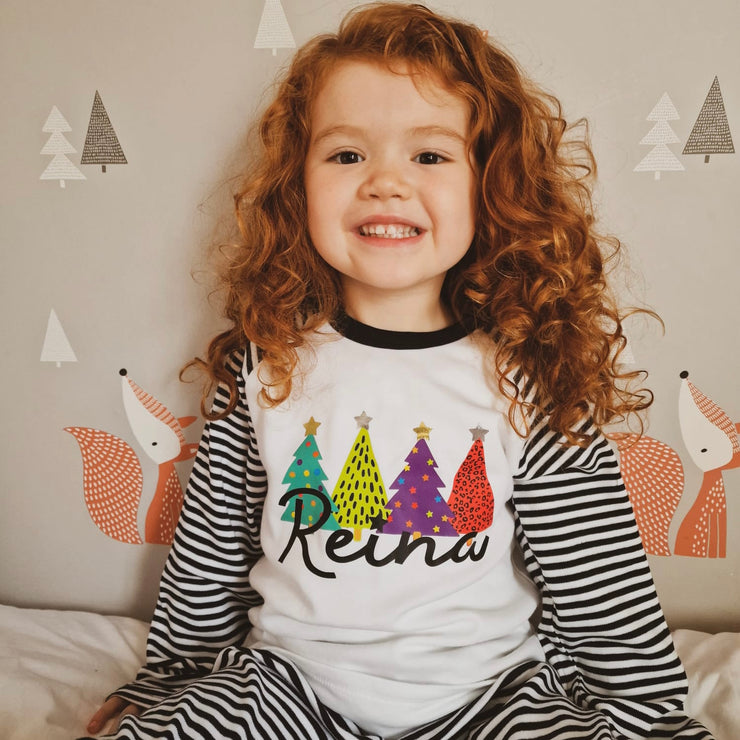 Tree Tops (personalised) Christmas Kids Pyjamas