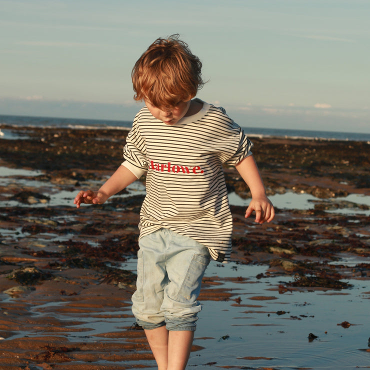 Personalised Classic Striped Slouch kids Sweater