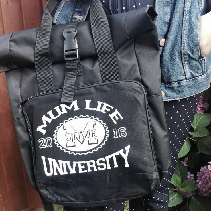 Roll Top Backpack Mum Life University